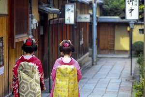 Geisha girls think walking is so last century, choosing convenience over sensuality