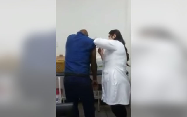 [VIDEO] Is This For Real?? Check Out His Reaction As He Gets An Injection At The Doctors