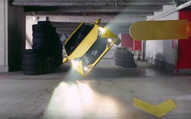 Car-Stunt Driven Gimmicks In A Multi-Story Parking Lot… It’s Just Cool