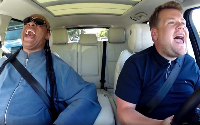 [VIDEO] Ten Minutes Of Wonder: James Corden Carpools With Stevie Wonder And Ends In Tears