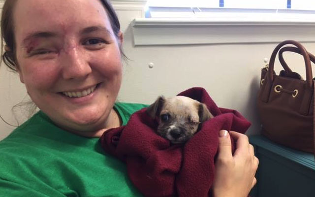 Why a Woman Who Was Shot in the Face Decided to Adopt This Puppy
