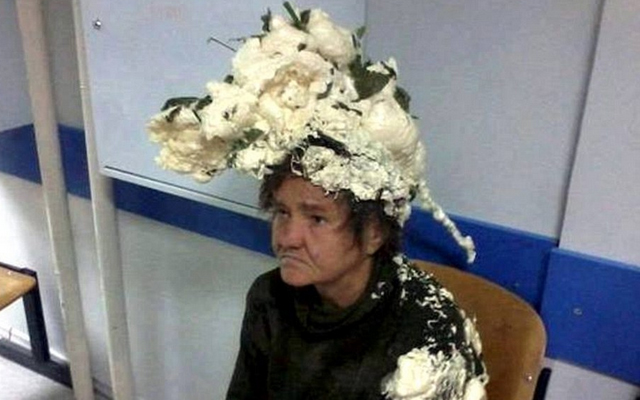 This Woman Thought She Was Putting On Hair Mousse. But It Turned Out To Be Builder’s Foam