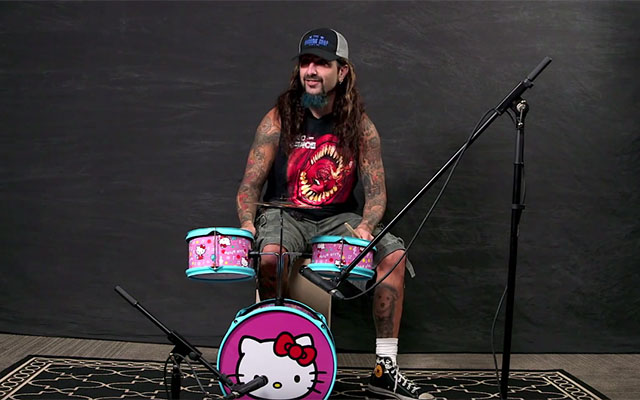 Dream Theater’s Mike Portnoy Meets Hello Kitty Drum Set