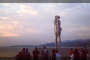 Tragic Love Story Told By Statues Of Man And Woman Who Pass Through Each Other