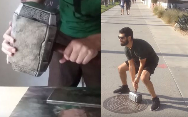 Clever Dude Makes A Thor’s Hammer Only He Can Lift And Trolls Locals!