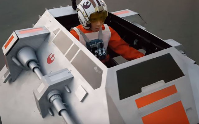 Awesome Dad Turns Son’s Wheelchair Into Star Wars Snowspeeder For Halloween