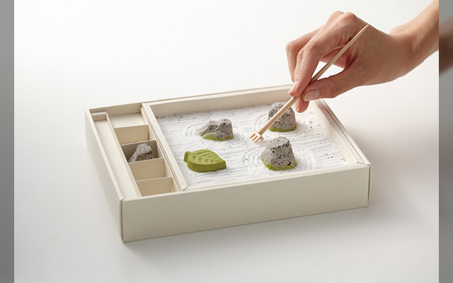 Zen Garden Made From Japanese Sweets:  Calm and Serenity Through Confectionery