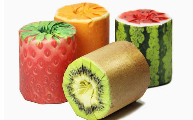 Fruit Roll-Ups For Your Bathroom:  Japanese Fruit Roll Toilet Paper
