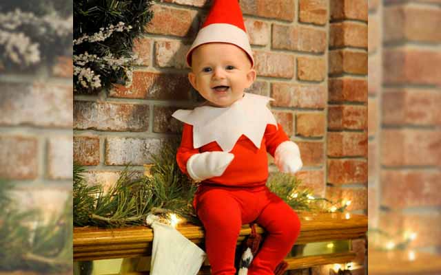 Dad Turns 4-Month-Old Son Into Adorable Real Life Elf On The Shelf