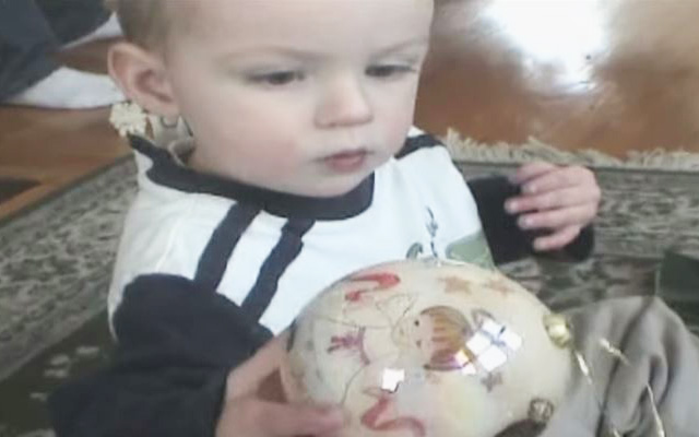 Kid Thinks Christmas Ornament Is A Bouncy Ball–It’s Not.