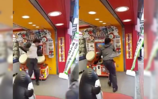 Tokyo Man Gives Crazy Epic Taiko Master Performance At Arcade