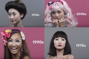 In One Minute, Watch 100 Years Of Japanese Beauty And Fashion Trends