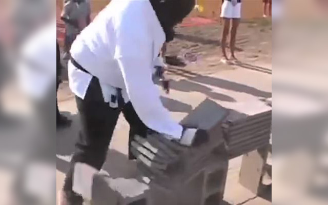 Man Breaks 726 Bricks In 90 Seconds With Bare Hands To Set World Record