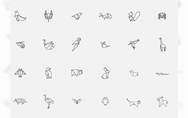 Cute And Simple, These Origami Animal Icons Are Available For Free Download!