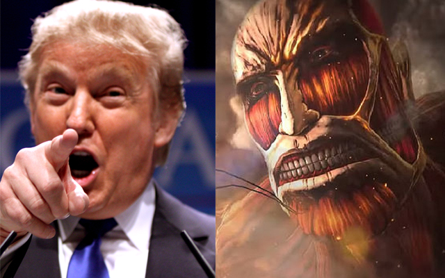 Illustrator Mashes Up Donald Trump And Attack On Titan In Scary Political Cartoon