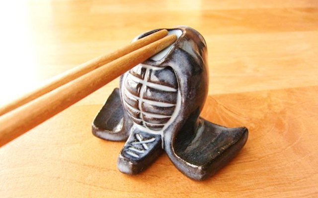 Mini Size Kendo Helmet Has A Perfect Spot For Chopstick To Rest On