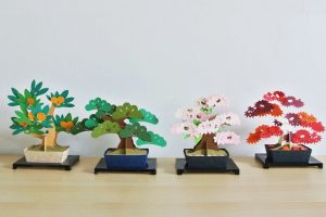 Easily Dabble In Traditional Japanese Art With Colorful Paper Bonsai Kits