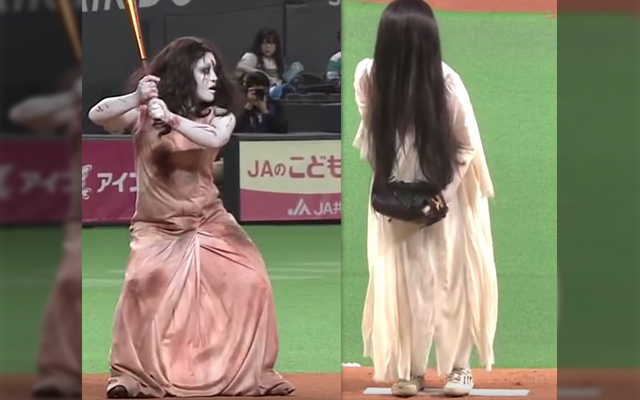 Sadako and Kayako Had A Ghost Baseball Duel, And It Was Awesome