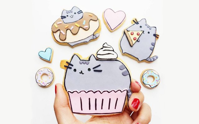 Pusheen The Cat Loves Pizza, Donut, And Cupcakes