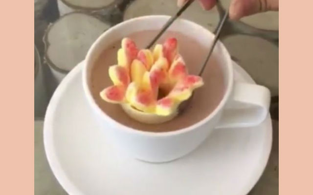 Beautiful Flavored Marshmallow Flowers That Bloom In Your Hot Chocolate