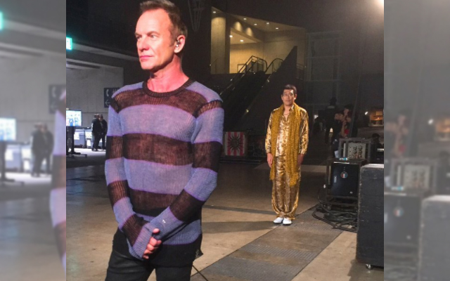 Pikotaro Steals The Show Backstage Before Sting’s Live Performance In Japan