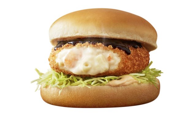 Super Shrimp And Macaroni Croquette Burger Hits McDonald’s Japan