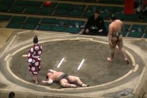 Sumo Wrestler Eats Brutal Knockout And Goes Straight To Dream Street