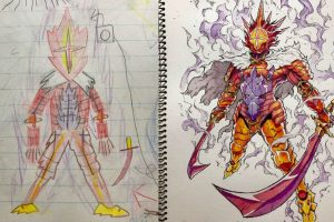 [Part 2] Professional Anime Artist Turns His Sons’ Sketches Into Amazing Anime Characters