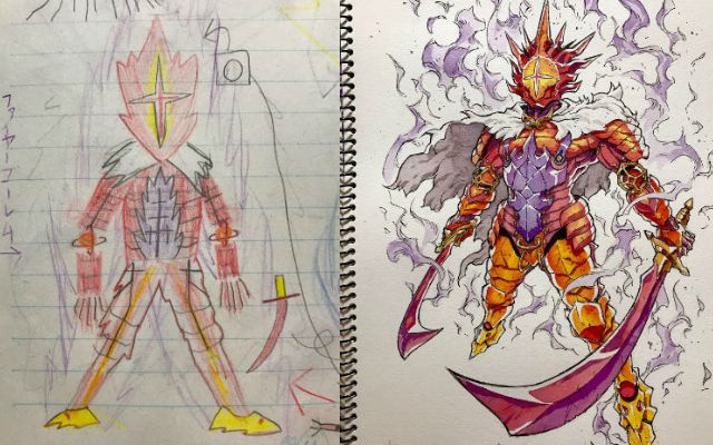 [Part 2] Professional Anime Artist Turns His Sons’ Sketches Into Amazing Anime Characters