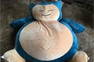 You’ll Never Want To Leave The Belly Of This Super Cushy Snorlax Bean Bag Chair