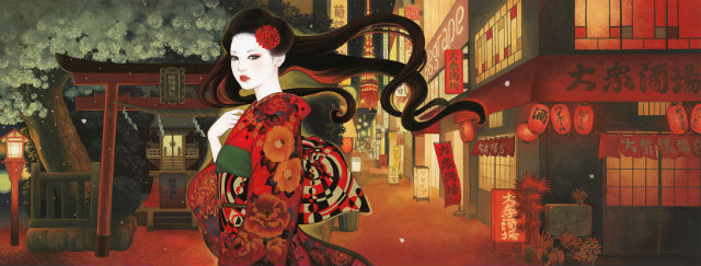 “Auspicious Omens”: Original Cover Art Painted By Japanese Artist Miki Katoh