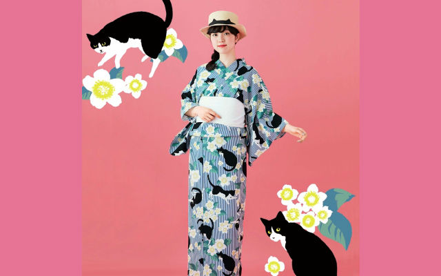 Japanese Summer Fashion Is Purring With These Cute Cat Yukata