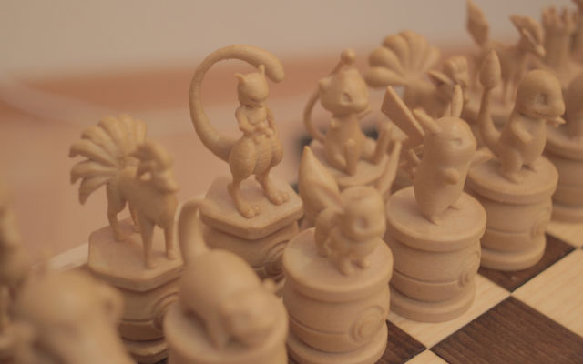 Anyone With A 3D Printer Can Now Play With Their Very Own Set Of Pokémon Chess Pieces