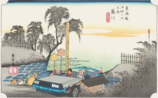 Japanese Animation Artist Brings Ukiyo-e Prints To Life With Charming Gifs And Back To The Future