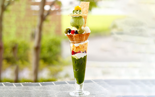 Enjoy the Height of Japanese Desserts With The Tallest Matcha Parfait in Japan