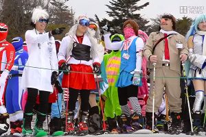 Snow-Lovers Celebrate First Ski Of Season in Cosplay at Mount Fuji’s Yeti Winter Resort