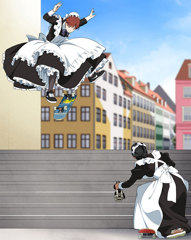 Anime skateboarding