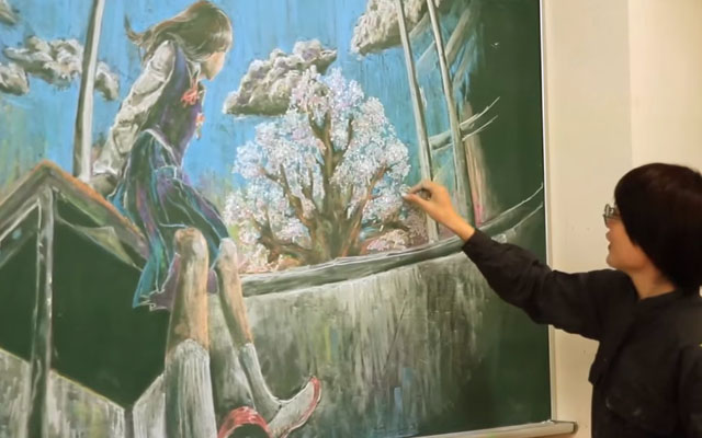 Two Schoolgirls Drew A Beautiful Artwork In Their Remaining Days Of High School