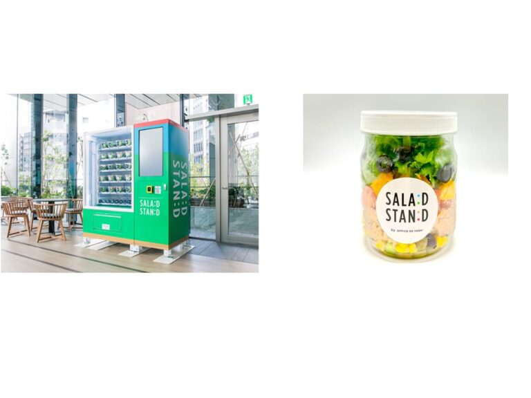 Buy fresh salads, other tasty & healthy choices at Salad Stand vending machine in Shibuya Station
