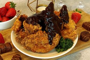 Shibuya chicken shop serves up chocolate-covered fried chicken for Valentine’s Day