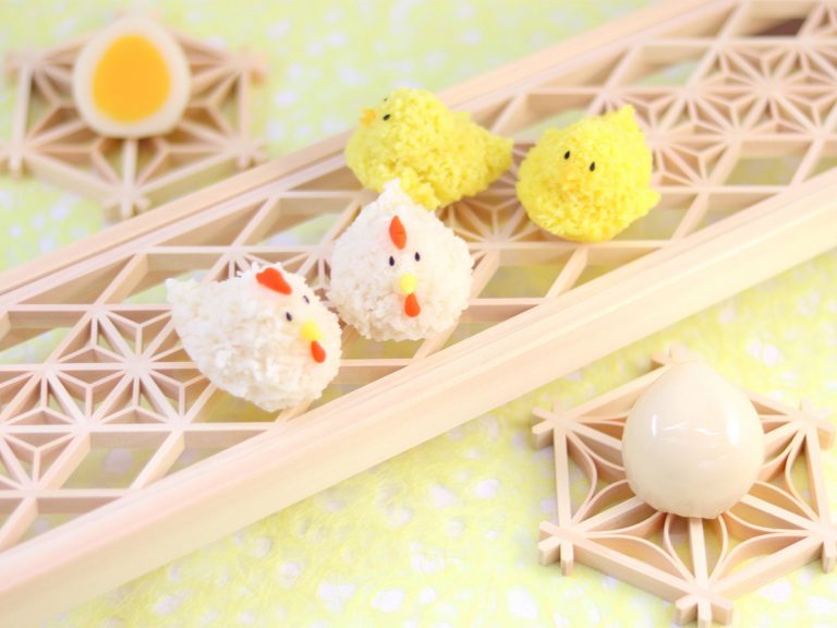 Traditional Japanese sweets maker crafts adorable Easter wagashi
