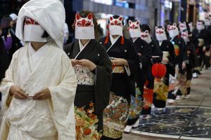 A mysterious “Fox Wedding” procession appears in a Japanese city on Halloween night
