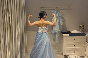 Japanese bride angers mom when she reveals her buff bod in a wedding dress
