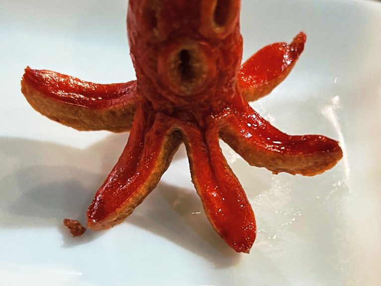 The Cthulhu octopus wiener is ready to make kids cry when they open their bento