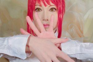 Japanese celebrity known for fabulous fashion rocks Makima from Chainsaw Man cosplay