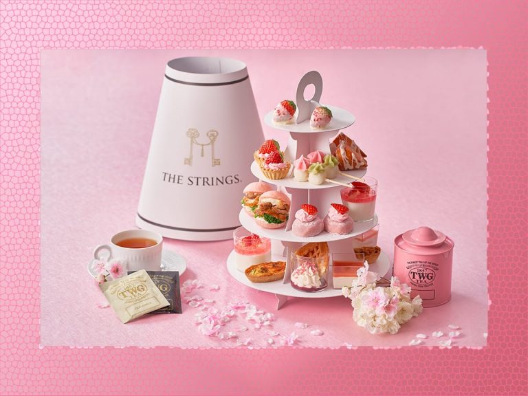 Take-home sakura and strawberry afternoon tea set from The Strings Hotel Omotesando