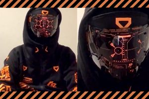 Japanese artist and designer CHA2’s cyberpunk headgear looks like it came from the future