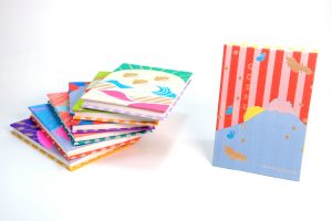 Japanese “pilgrimage books” have cute colorful covers made of traditional Fujiyama Ori fabric
