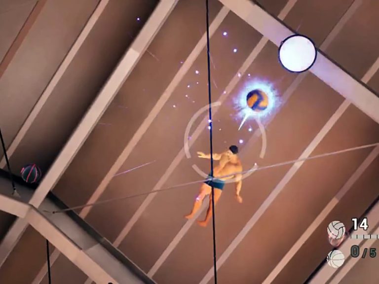 Rescue macho men stuck in school gym ceiling in oddball Japanese indie game
