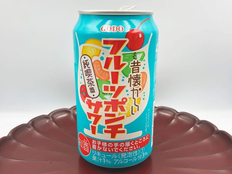 Fruit “Ponchi” Sour canned cocktail puts a boozy twist on a nostalgic Showa era dessert